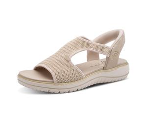 Jana Sandales compensées pour femme Beige/doré Taille 36 EU