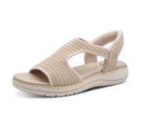Jana Sandales compensées pour femme Beige/doré Taille 39 EU