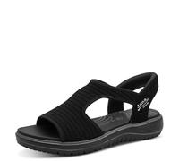 Jana Sandales compensées pour femme Wedge/Plat Sand - Noir - 40 EU
