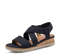 Jana Sandales compensées pour femme Wedge/Plat Sand Vegan - Bleu marine - 40 EU