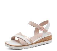 Jana Sandales compensées pour femme Wedge/Plat Sand Vegan Rose Comb, 38 EU