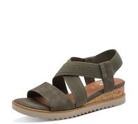 Jana Sandales compensées pour femme Wedge/Plat Sand végétalien, olive, 41 EU