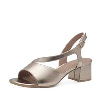 Jana Sandales Femme à Talon avec Bride réglable Vegan, Champagner, 36 EU
