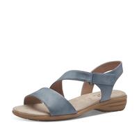 Jana sandales femme plates avec fermeture velcro vegan, Denim, 36 EU