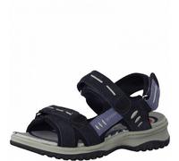 Jana Sandales Sandalette Sandalettes Chaussures en Cuir Bleu Noir 28706