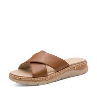 Jana Softline Leather Wedge/Plat Mule 8-27701-46 Sandales plates pour femme Cognac, 39 EU