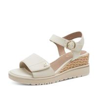 Jana Wedge/Plat Sand MultiAdj + Sandales compensées végétaliennes pour femme Beige Taille 42 EU