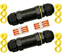 Janaa® | Boite Derivation Étanche IP68 2 Voies + Bornes Automatiques | Boitier Jonction Électrique Extérieur Jardin Spots LED Piscine | SANS OUTILS | GARANTIE À VIE