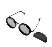 Janasiba 1-9 Engrenages Lunettes de Soleil Réglables Lunettes Polarisées avec Verres de Filtre ND Lunettes Rondes Lunettes Rétro Unisexe Lunettes Vintage