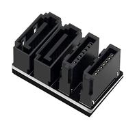 Janasiba 1 adaptateur de carte mère double 7 broches vers double 7 broches mâle coudé à 180° pour ordinateur de bureau, SSD et disque dur