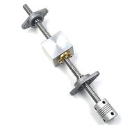 Janasiba 1 ensemble de 200 mm de longueur 8 mm de diamètre argenté vertical 2 mm tige filetée et palier T8 Kit de tiges filetées T8 pour imprimante 3D