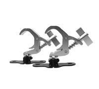 Janasiba 1 paire de crochets de lumière de scène en aluminium, tête mobile, clip de , charge de sécurité 150 kg pour équipement de scène DJ disco, installation facile, facile à utiliser (A)