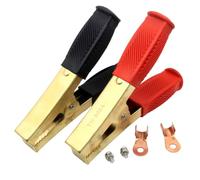 Janasiba 1 Paire de Serre-Câbles de Démarrage de Batterie, Pinces Crocodiles, Clips de Fil de Câble en Laiton Pur 1000 A Adaptés au Bateau de Camion de Voiture