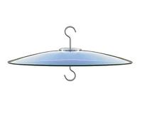 Janasiba 1 Pièce Verre Écureuil Baffle pour les Perchoirs D'Alimentation des Oiseaux - Crochets de/Poteau Suspendu - Grand Temps Clair