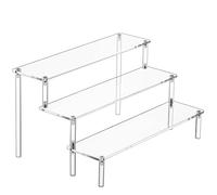 Janasiba 1 présentoir en acrylique, organisateur de support de parfum, étagère en acrylique transparent pour aliments, utilisation sur table