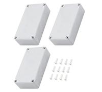Janasiba 125B/1590N1 Lot de 3 boîtiers de pédale d'effet en aluminium pour guitare Stomp Box en métal non peint 122 x 66 x 39,5 mm avec caoutchouc