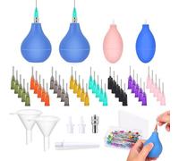 Janasiba 127 Pièces Outils de Poterie Applicateurs de Précision en Céramique, Outils de Bouteille à Presser de Glaçage en Céramique pour Kit de Décoration d'art de Poterie
