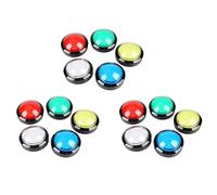 Janasiba 15X Boutons D' 60mm DôMe 2,36 Pouces LED Bouton Poussoir avec Micro-Interrupteur pour Console de Jeux VidéO de Machine D'