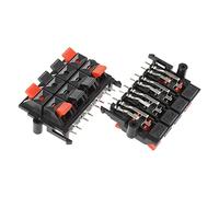 Janasiba 2 pièces 64 x 40 x 20 mm 8 positions Appuyez sur la pince de haut-parleur à ressort UNE
