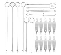 Janasiba 20 Pièces Anneau de Couture FlipperHook, Boucle de Couture Crochets de Retournement Outil D'Enfilage de Cordon pour Manteaux en Tissu Vestes à Capuche