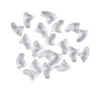 Janasiba 20 Pieces Casquettes de Clou Doux pour + Colle Adhesive - Transparent, Taille M