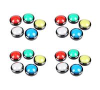 Janasiba 20X Boutons D'Arcade 60mm Dôme 2,36 Pouces LED Bouton Poussoir avec Micro-Interrupteur pour Console de Jeux Vidéo de Machine D'Arcade