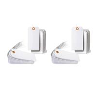 Janasiba 250 ÉTiquettes Volantes avec ŒIllet et Fil RenforcéS, Carton MéTallique Pré-Attaché pour L'ÉTiquetage Du Prix 4 3/4 X 2 3/8 Pouces