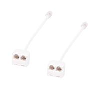 Janasiba 2pcs 6P4C RJ11 Double vers Male Cable telephonique Adaptateur Repartiteur