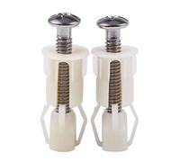 Janasiba 2Pcs Bricolage Vis De Siège De Toilette En Plastique Fixations Ajustement Sièges De Toilette Charnières Outils De Réparation Type Et Taille: 4# 38Mmx5Mm