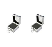 Janasiba 2X 25 Trous Perceuse à Ongles Meulage Porte-Embout Boîte Affichage Conteneur de Stockage Ongles Polissage Tête Support Métal Organisateur étui