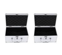 Janasiba 2X Boîte à outils en alliage d'aluminium Équipement de sécurité portable Mallette à instruments Vitrine Mallette à outils Matériel 230 x 150 x 125 mm