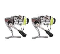 Janasiba 2X Mini 100 Sac Araignée Pêche Moulinet de Pêche Moulinet 4,3 : 1 Roue en Métal Pêche Moulinet
