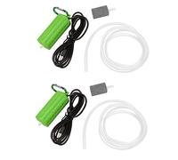 Janasiba 2X Mini Pompe D'aération USB Pompe À Air Aérateur D'aquarium Pompe À OxygèNe Aller PêCher Mini Aquarium Ultra Silencieux - Vert