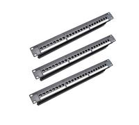 Janasiba 3 passages en rack d'armoire 19-1U, panneau de brassage CAT6 24 ports, connecteur de contact RJ45 (RJ45), cadre modulaire