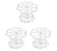 Janasiba 3 supports amovibles en acrylique pour cornets de glace à 8 trous