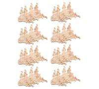 Janasiba 32 pièces 8 x 8 cm Coin sculpté Onlay Applique Armoire de porte Rose non peint Style européen