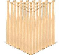 Janasiba 36 PCS Mini Batte de Baseball 7 Pouces Petites Battes en Bois Non Peintes Battes de Baseball en Bois Non Peintes pour Peinture Porte-Clés