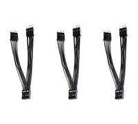 Janasiba 3X Carte Mère Audio HD Câble D'Extension 9Pin 1 à 2 Mâle Y Séparateur Câble Noir pour PC Bricolage 10cm