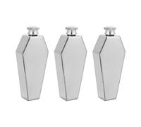 Janasiba 3X Mini Flasque 100ML Personnalisé Forme de Cercueil Acier Inoxydable Portable Drapeau Voyage Vin Pot Bar Fourniture Cadeau Homme