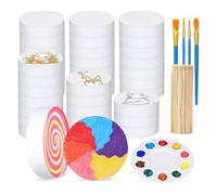 Janasiba 4 disques en mousse et polystyrène, cercles en mousse pour bricoler et pour escaliers à gâteaux, cercles ronds en mousse à faire soi-même et disques en mousse