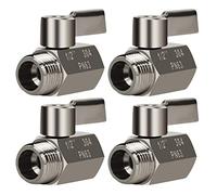 Janasiba 4 mini vis en acier inoxydable 304 (1/2 femelle x mâle) filetage NPT, valve