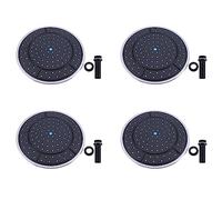 Janasiba 4 pièces de 25 cm en plastique forme ronde précipitations alimentée par la salle de douche supérieure douche toit buse cabine accessoires
