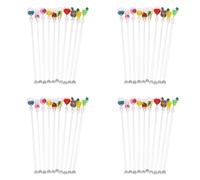 Janasiba 40 Pièces Séries Agitateur à Cocktail Bâton de Mélange de Ensemble Mélangeur à Cocktail Acrylique Mélangeur Bar Fournitures Agitateur à Remous