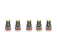 Janasiba 5 pieces 100K ohm 3 bornes lineaires cone audio rotatif pot de potentiometre de type B