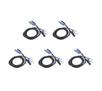 Janasiba 5X Câble Powercon Combinaison de Prise Powercon et de Ligne de Signal XLR pour Le Transit du Signal de Connexion d'alimentation Lumineuse (A)