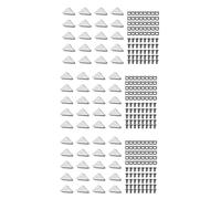 Janasiba 60 supports d'angle, 120 écrous à rainure en T M5 x 10 mm, 120 vis à six pans creux M5 x 10 mm