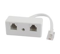Janasiba Adaptateur 6P4C RJ11 mâle vers double pour répartiteur de ligne téléphonique