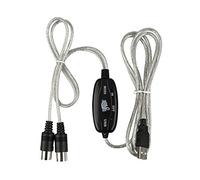 Janasiba Adaptateur de Convertisseur de Câble MIDI Vers USB PC Vers SynthéTiseur Adaptateur de Clavier Musical pour Home Music Studio