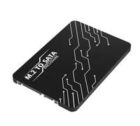 Janasiba Adaptateur M.2 pour boîtier 2,5, basé sur le convertisseur SSD NGFF vers carte 3.0 en alliage d'aluminium, prend en charge 2230, 2242, 2260, 2280.