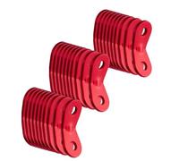 Janasiba Ajusteur de Corde de Corde en Alliage D'Aluminium de 30 PièCes, Tendeurs de Corde RéGleurs de Corde RéGlage de Corde pour Camping en Plein Air Accessoires RandonnéE, Rouge